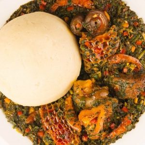 Efo Riro and Fufu