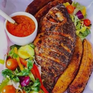 Fish and plantain